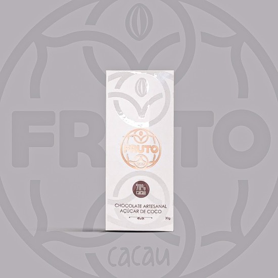 Chocolate 70% com Açúcar de Coco - 30 gr