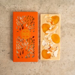 Barra Chocolate Branco 55% com Damasco e Coco Zero