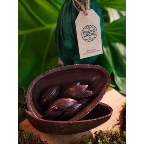 Ovo de pascoa crocante de nozes e raspas de laranja 330 Gr xylitol